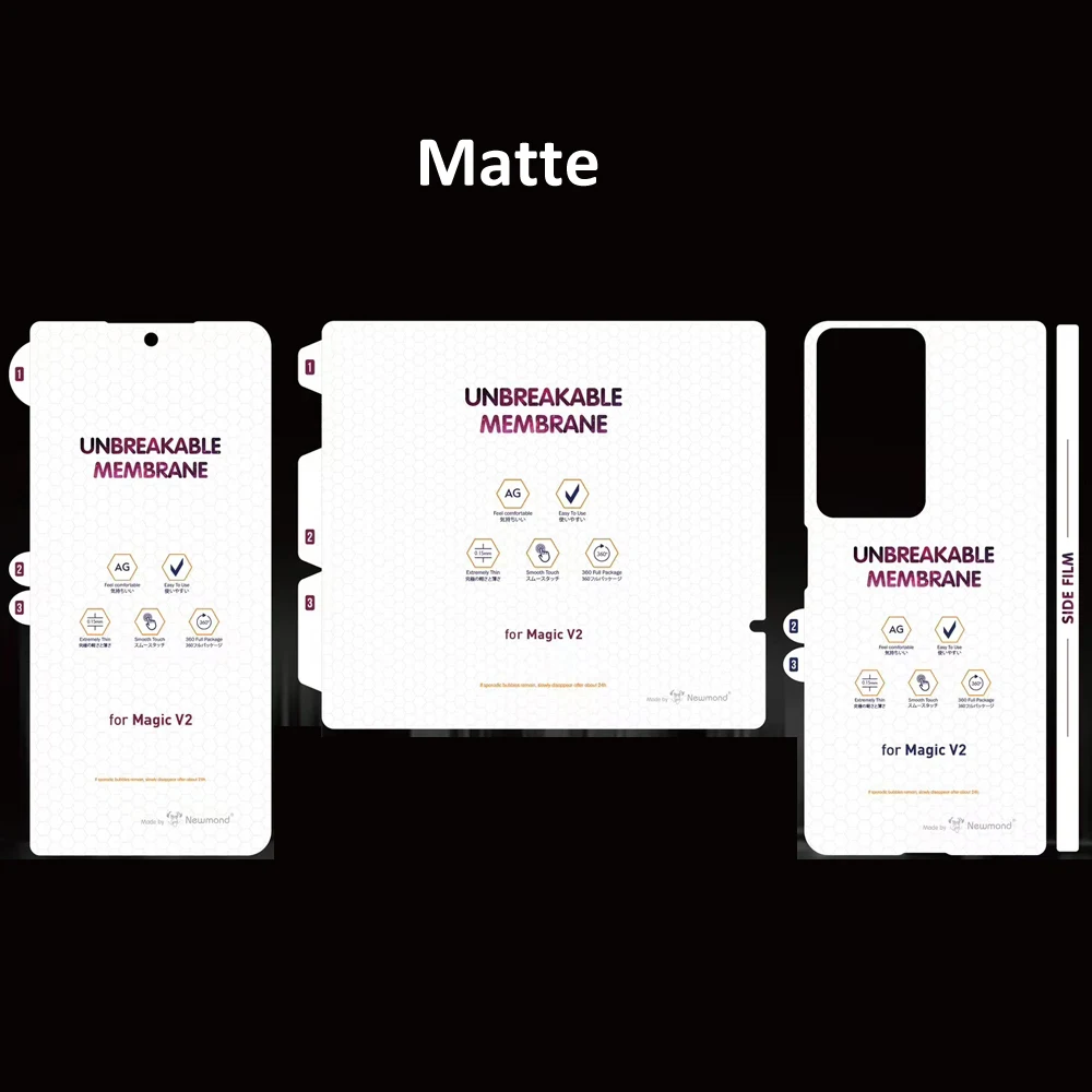 2x Full-Cover per Honor Magic V2 Pellicola Trasparente Curved Proteggi