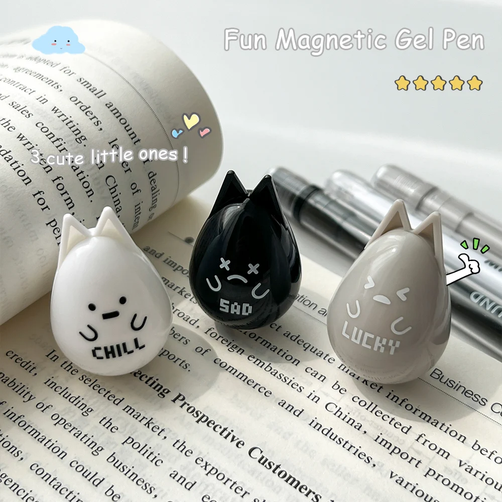 1 Stück lustiger Magnetschwebel-Gelstift mit 0,5 mm niedlichem Cartoon-Spielzeugstift zum Stressabbau – Detail 7