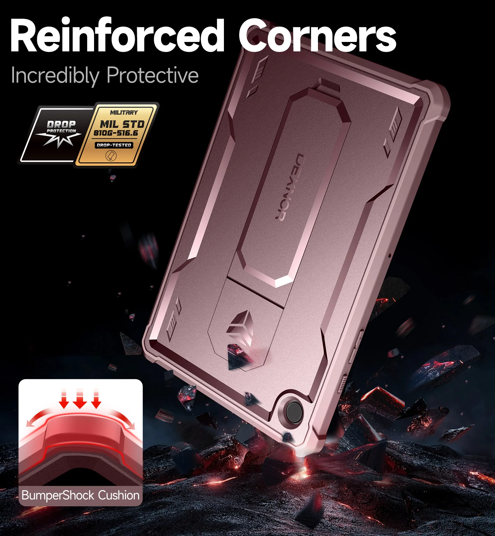 Dexnor Resistente à Prova de Choque Protetora Titular sem Construído em Protetor de Tela Heavy Duty Apto para Samsung Galaxy Tab a8 105 Case - Imagem 6