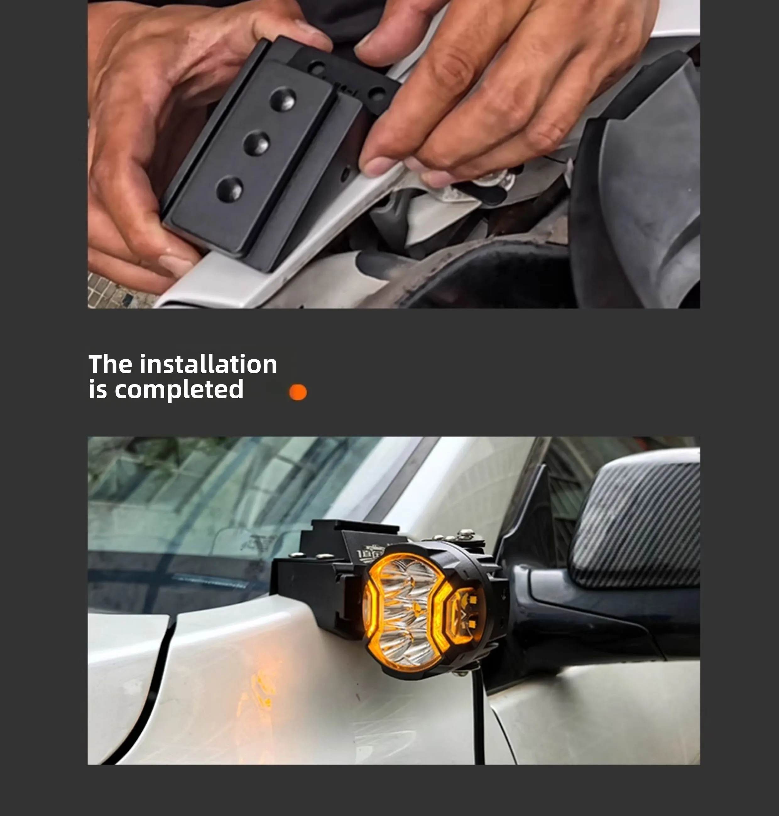 For Haval 1st Generation Old H9 Car A Pillar Spotlight Bracket Front Engine Hood Quick Release Dual Guide Raill Expansion Stand detail image 7