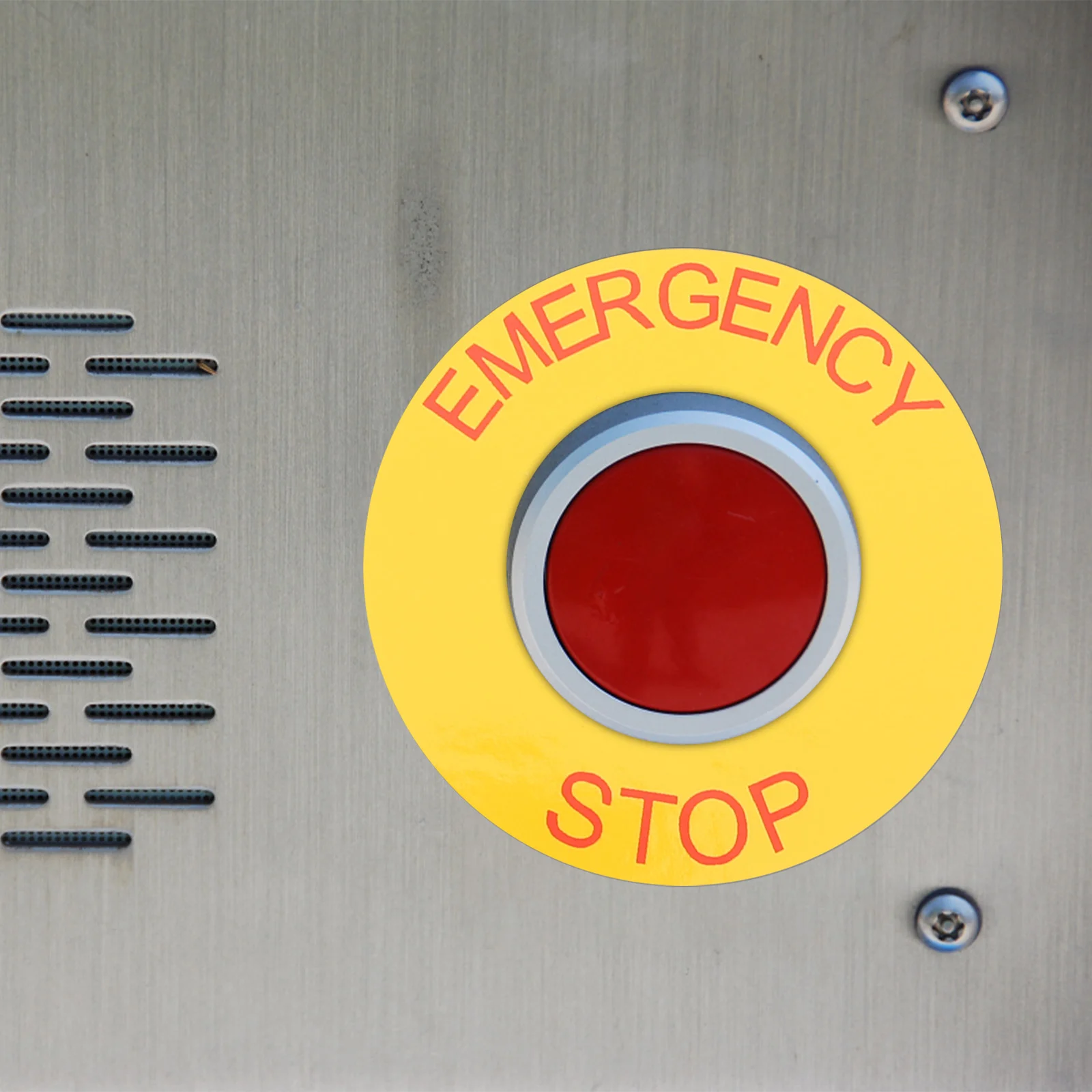 

10 Pcs Emergency Stop Stickers Machinery Decals Label Spring Quick Connector Wire Pvc