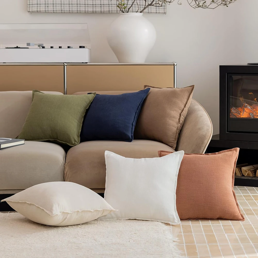 Decorative Ramie Cushion Cover Image 1