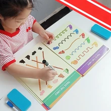 

Montessori Children Drawing Toys Tablet DIY Color Shape Math Match Game Book Drawing Set Learning Educational Toys for Children