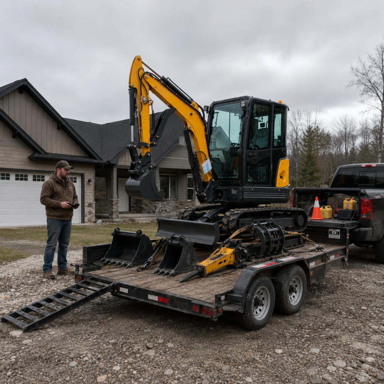 Maßgefertigter 3,5-Tonnen Hydraulik-Minibagger für die Obstgarten-Vorbereitung, CE Euro 5 Raupenbagger-System