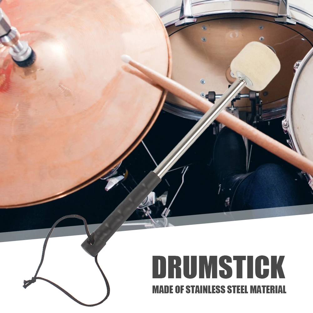 Percussion Mallets Professional Timpani Sticks Felt Head with Hanging Rope Musical Instrument Accessories for Drummers
