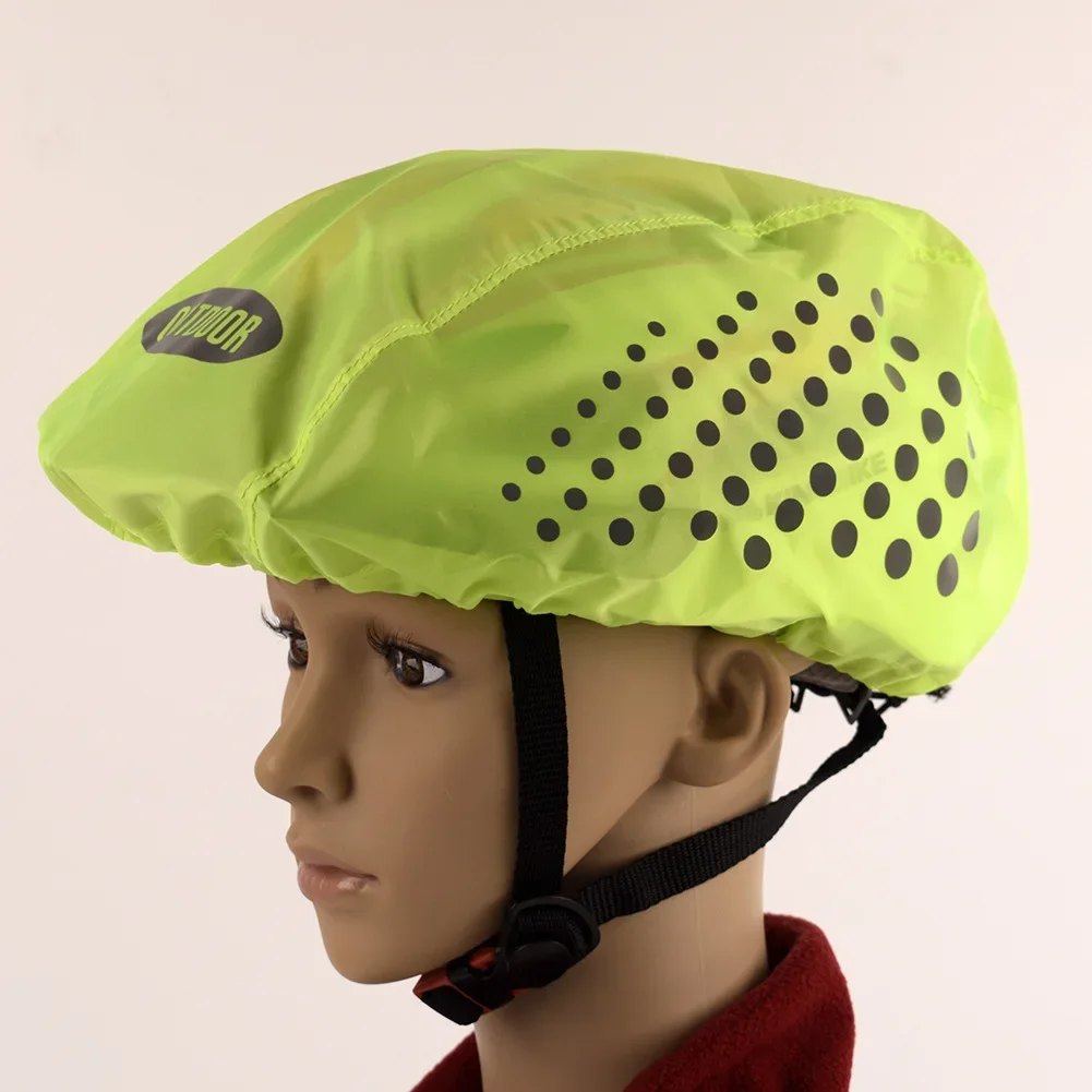 반사 스트립이 있는 자전거 헬멧 방수 커버, 사이클링 MTB 도로 자전거 헬멧, 방수 옥스포드 천 보호 커버