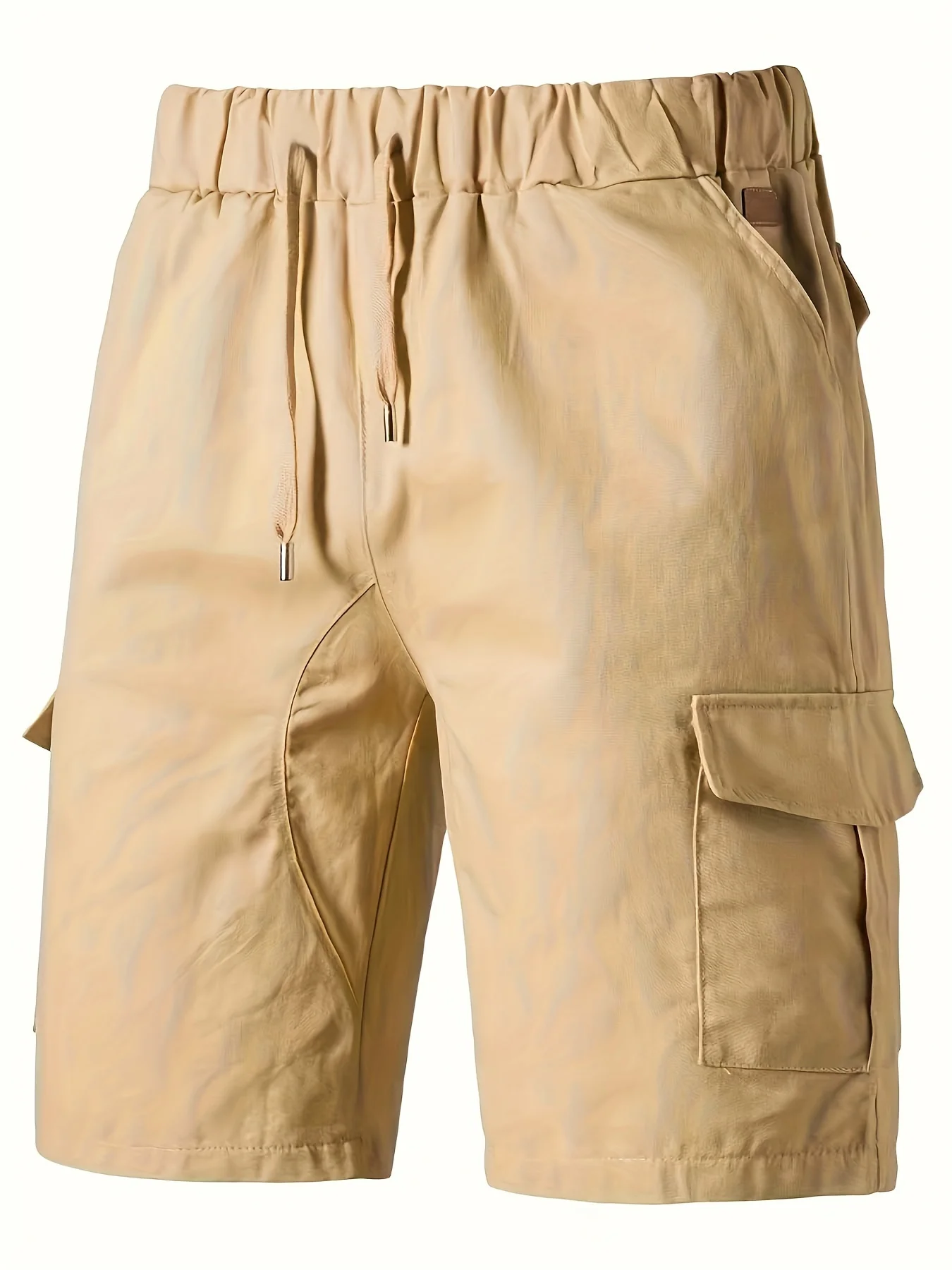 Men's casual shorts summer lightweight elastic waist drawstring work pants