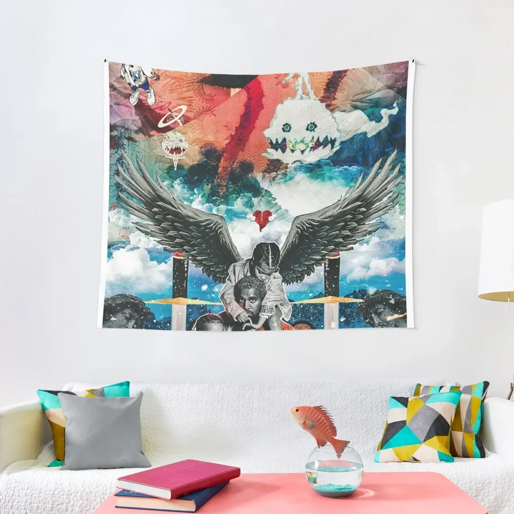 

Kids See Ghosts Collage Tapestry Bedroom Decorations Cute Room Decor Tapestry