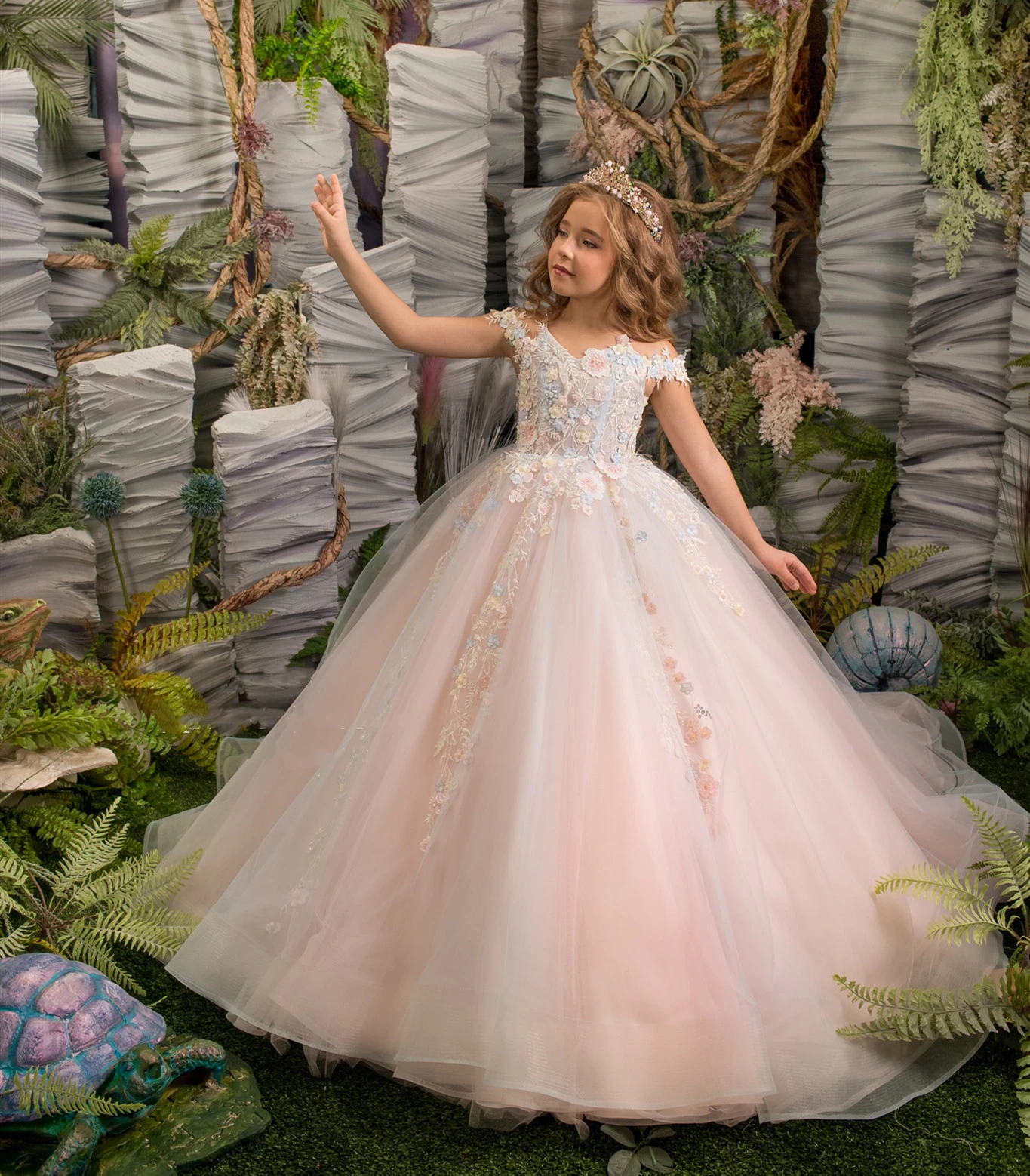 Nieuwe Aankomst Prinses Pageant Gown Meisjes Jurken Voor Bruiloft Kids Party Verstoorde Baby Verjaardag Toga Communie Jurk| | - AliExpress