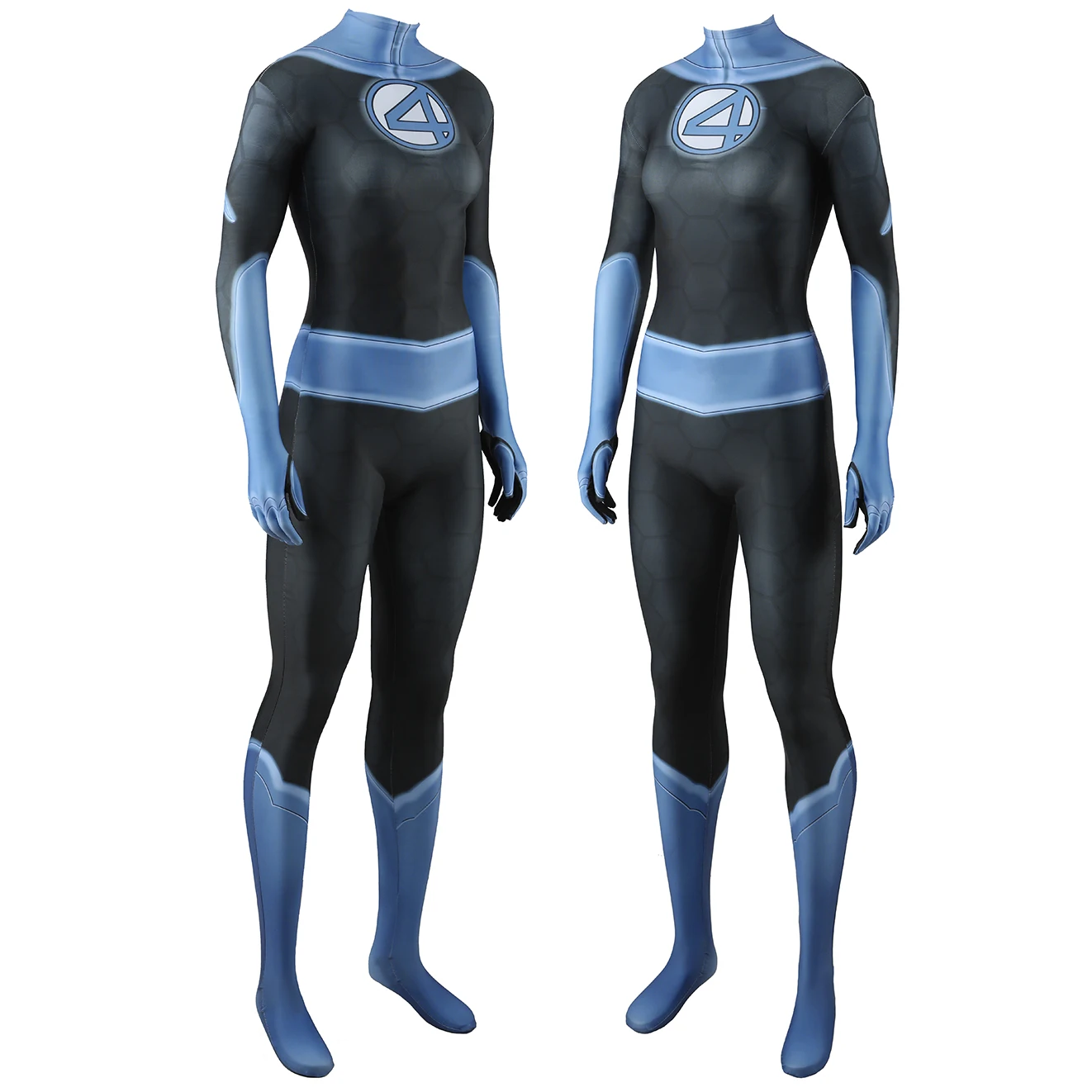 Marvel-Inspired Invisible Woman (Susan Storm) Spandex Bodysuit Cosplay Costume for Women