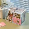 Korean Style Acrylic Photocard Storage Box Transparent Box Organizer with Dividers Top Display Case for K-Pop Cards Collection 4