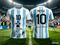 2026 Messi Style Summer 3D Printable Clothing Football Jersey T-shirt Loose and Comfortable Suitable for Sports Wearing 3