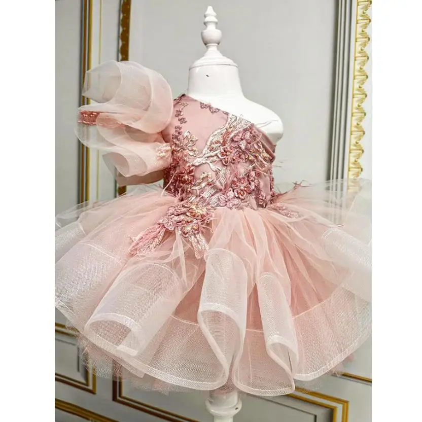 

High-End Embroidery Children's Host's Performance Evening Gown Kids Wedding Birthday Baptism Eid Party Girls Dresses A3614