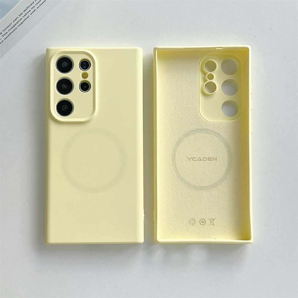 Soft Liquid Silicone Magnetic Shockproof Case with Wireless Charging Support