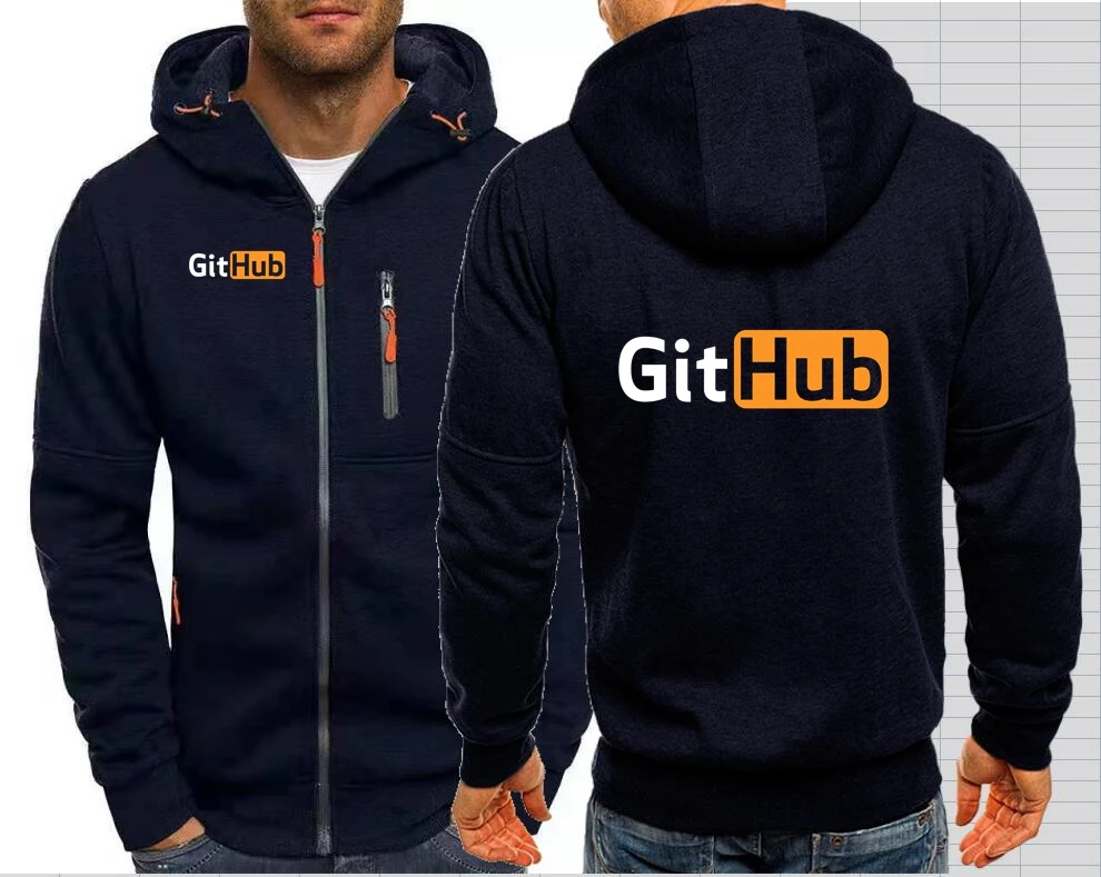 GithubMenJacketsHoodiesCoatsHoodedSweatshirtMenZipupHoodies