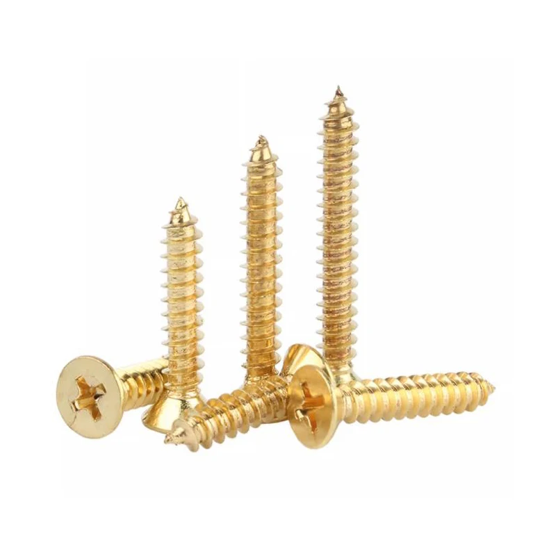 10-50 Pz Ottone Solido Truss Scanalato Drive Testa Mezza Testa Svasata Vite For Legno Vite For Mobili Viti Autofilettanti(M2x8mm 50pcs - Foto 2