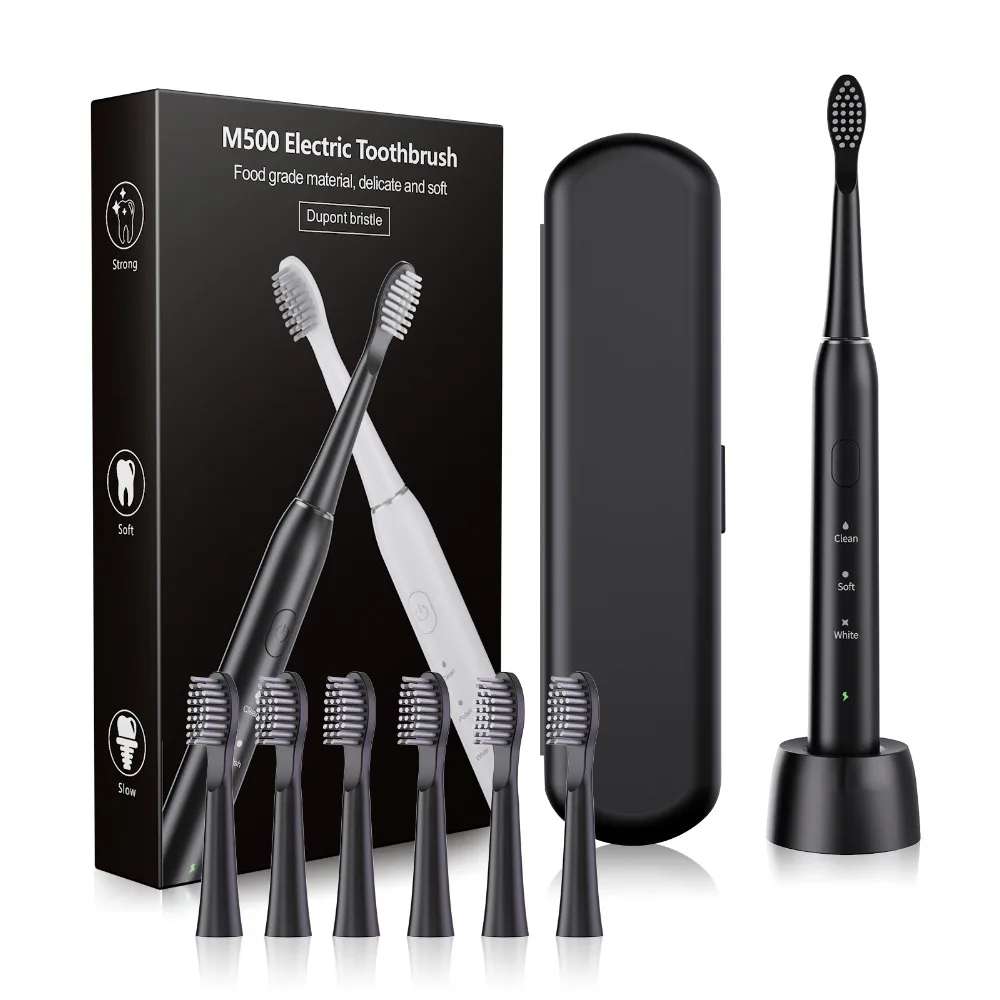 Sonic Electric Toothbrush Rechargeable Adult IPX7 Waterproof Whitening M500