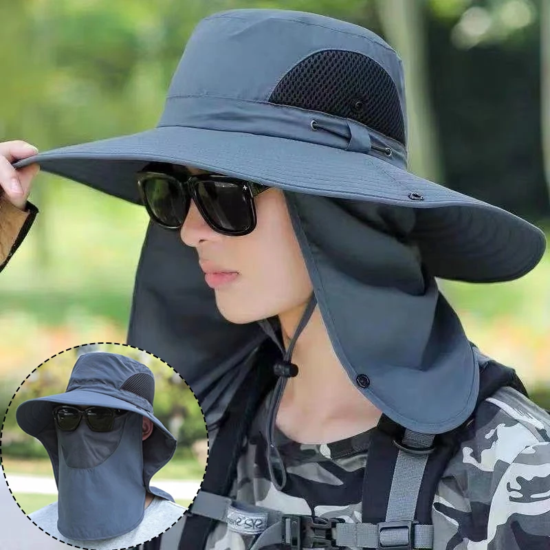 TAGVO XXL Sombrero De Pescador Impermeable Hombre, Cabezas Grandes