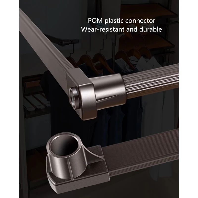 Pull-Down Clothes Gantry Double-Cushionable Adjustable Cloakroom Household Tie Rod High Cabinet Cabinet Lifting Clothes Gantry