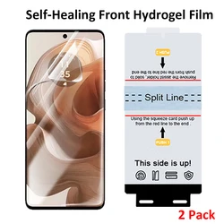 HD Soft TPU Screen Protector with Self - Healing Front Hydrogel Film and Fixing Tools (2 - Pack) - Motorola Edge 60 Fusion (2PCS HD Front Film)