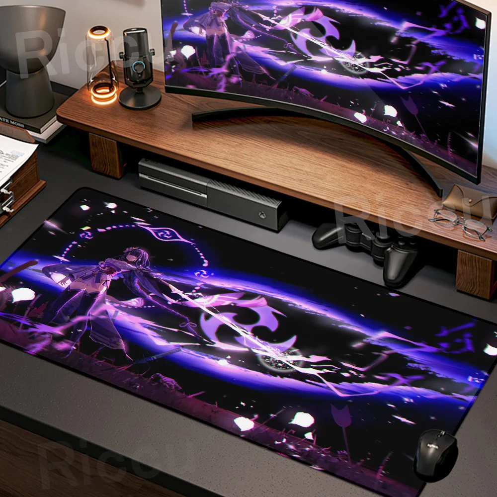 Baal Raiden Shogun Mouse Pad Genshin Impact Mousepad Gaming Accessories Pc Gamer Desk Mat Keyboard Computer Deskmat