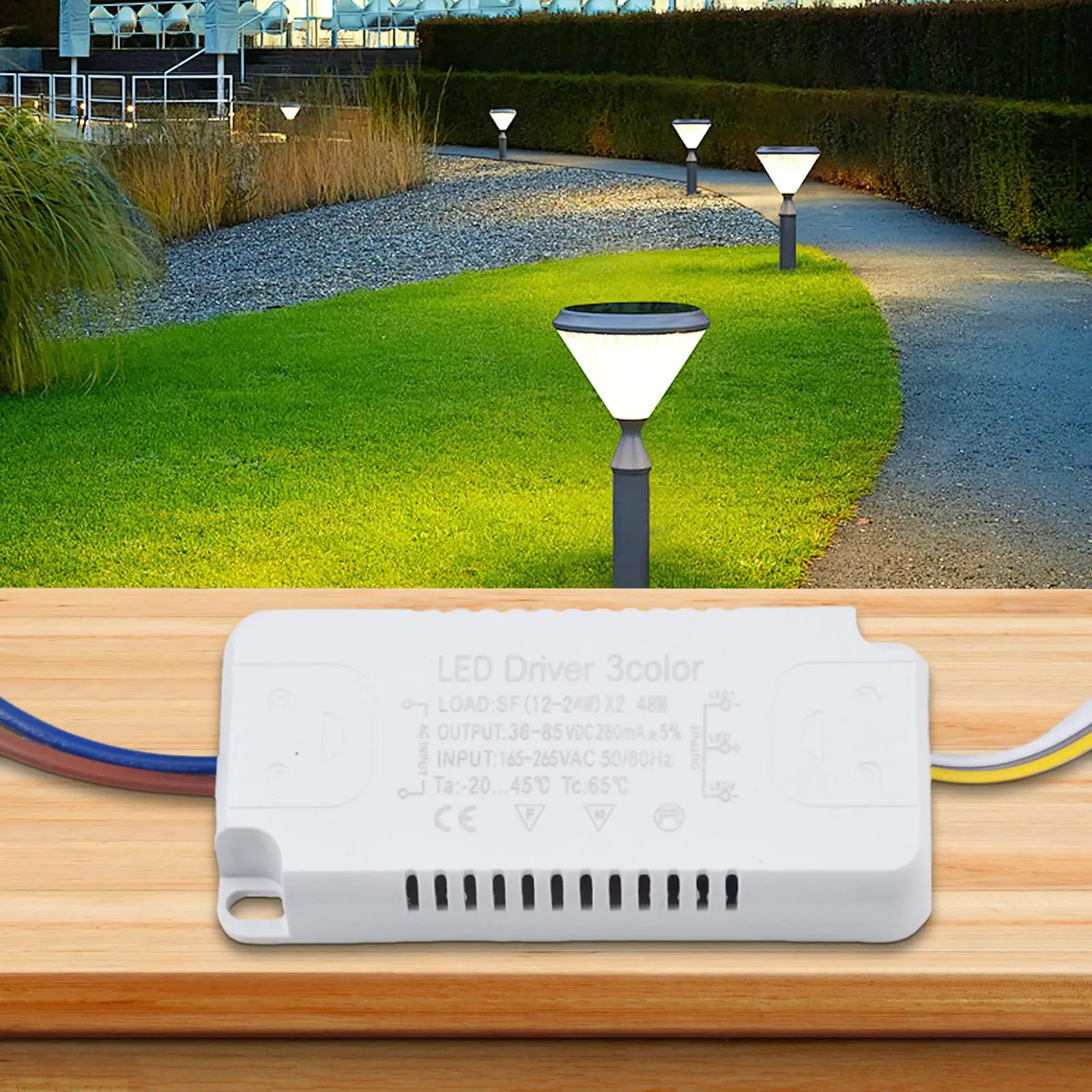 LED-Treiber, 3-Farben-Adapter, 8–24 W, 20–40 W, 30–50 W, 40–60 W, 50–70 W, für LED-Beleuchtung, nicht isolierender Transformator-Treiber-Ersatz – Detail 5