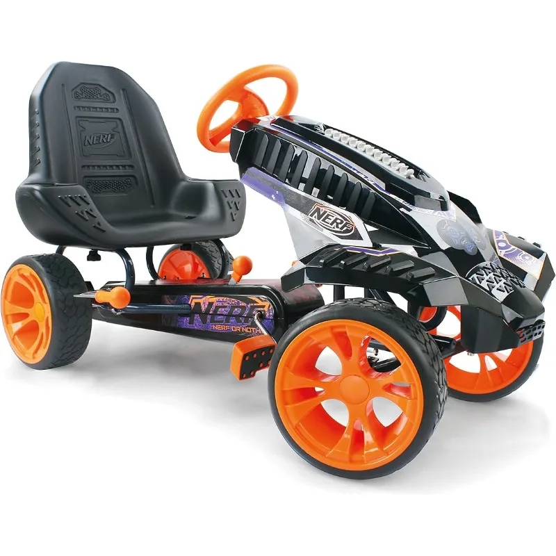 Pedal Go Kart, incluye un marcador de posición para Blasters Nerf, sostiene hasta 120 libras, Blasters y dardos no incluidos