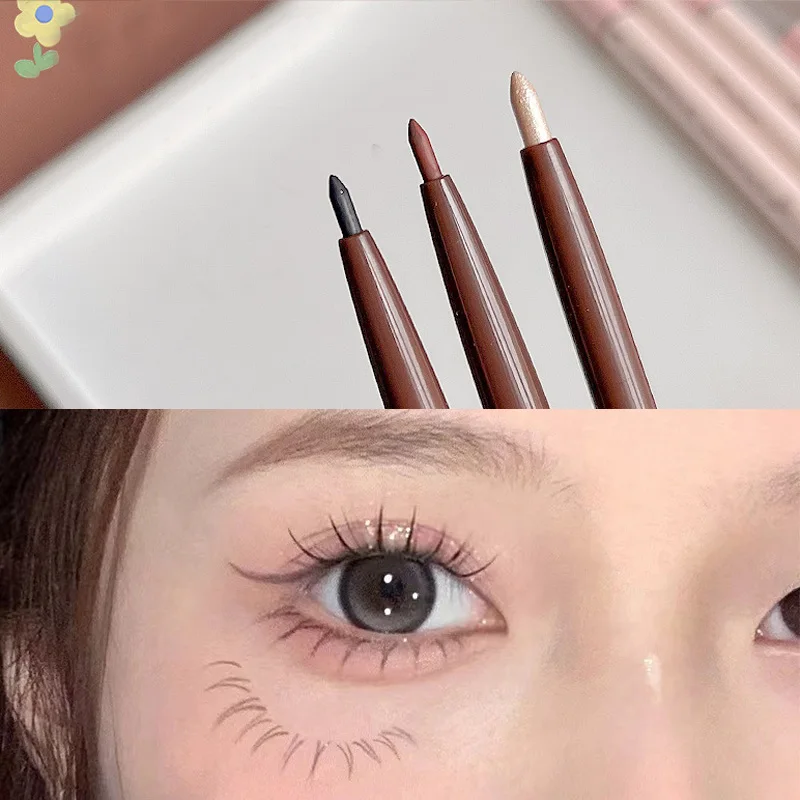 2 In 1 kahverengi jel Eyeliner kalem Ultra ince sıvı göz kalemi gölge kalem  pürüzsüz yüksek Pigment ipekböceği jel kalem kalıcı gözler YZL9 - AliExpress