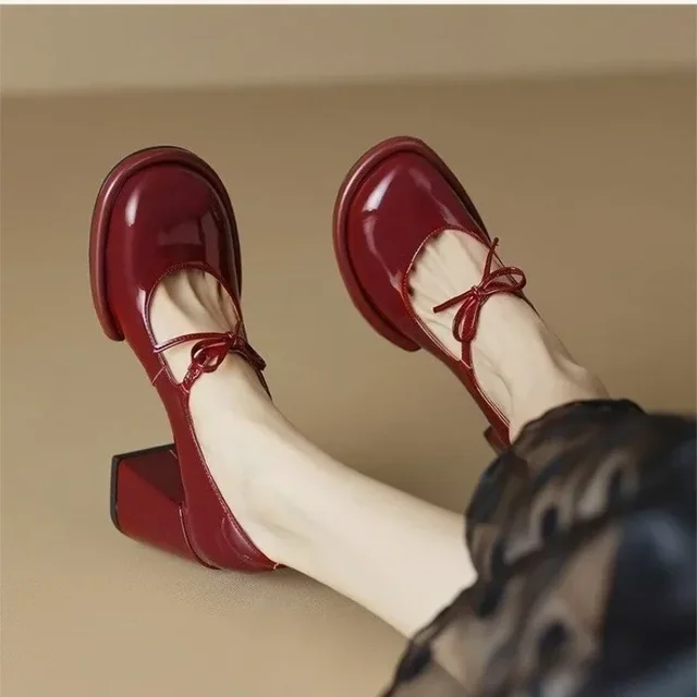 Chunky-Heel Formal Pumps – Round-Toe Mary Jane Court Shoes