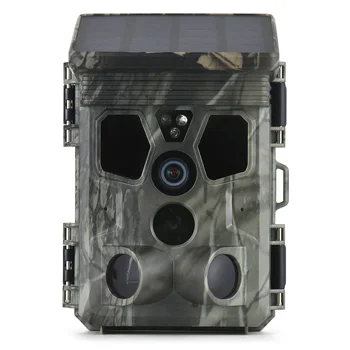 4K 50MP Solar Trail Camera 120° Detection Angle Game Camera Night  IP65 Waterproof Hunting Camera for Wildlife Monitoring 1