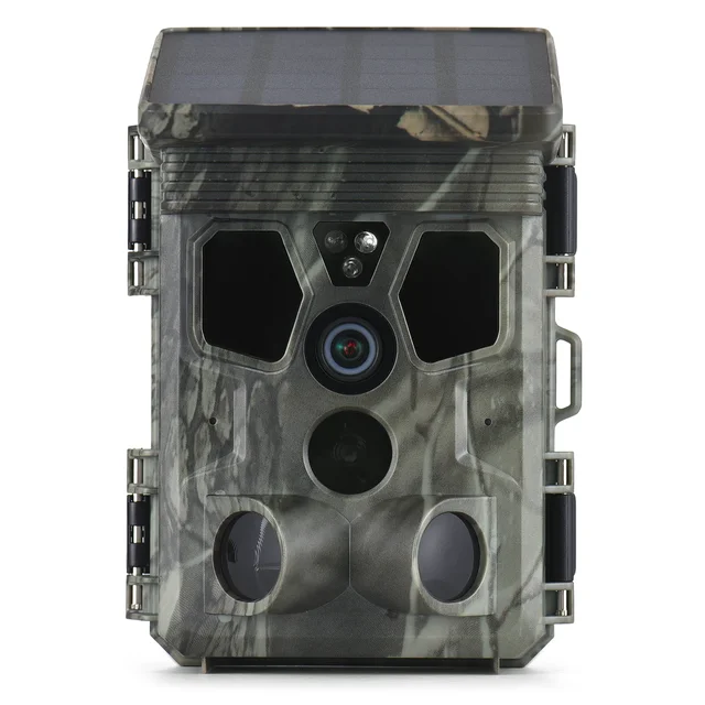 4K 50MP Solar Trail Camera 120° Detection Angle Game Camera Night  IP65 Waterproof Hunting Camera for Wildlife Monitoring 1