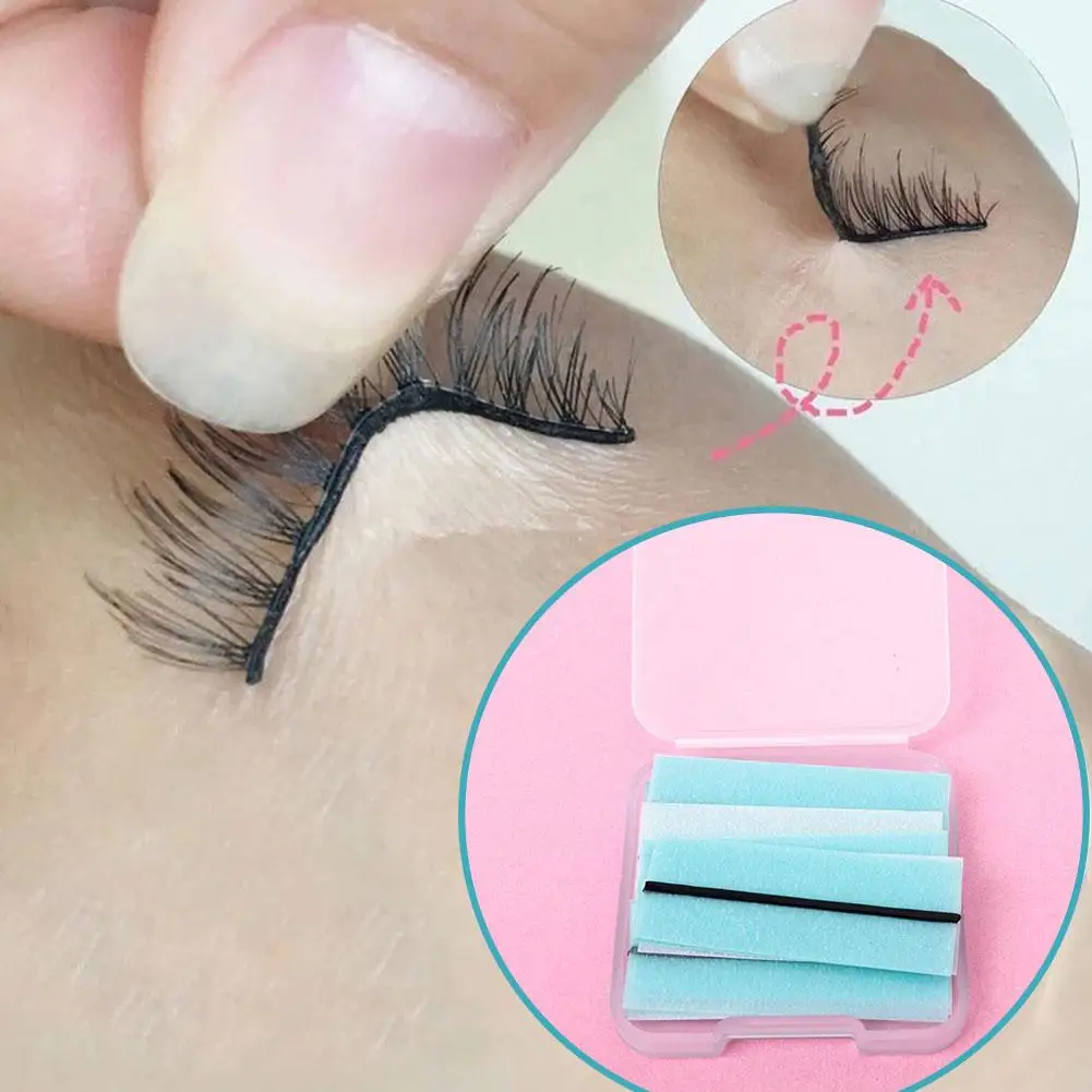 

10/40PCs Self Adhesive Eyelash Strips Lash Glue Reusable Makeup No False Adhesive Strips Lash Glue Eyelashes Eye Self Tool A8Q7