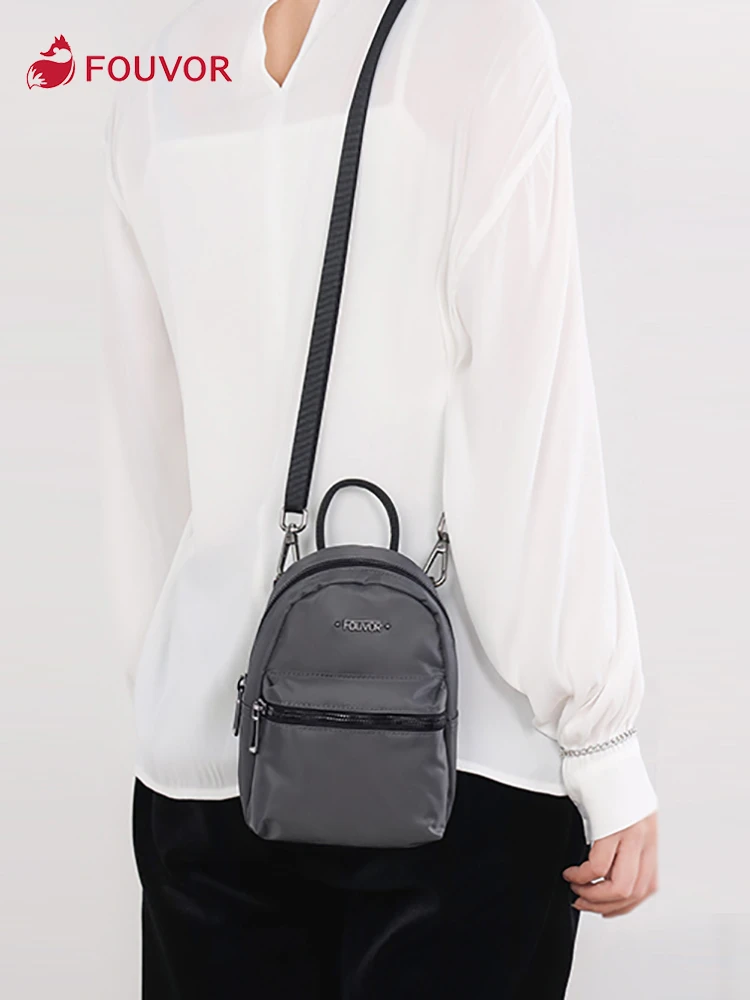 Fouvor 2022 Spring New Waterproof Oxford Back bag For Women Canvas Large Travel Backpack Casual Zipper Bag For Students 2968-05