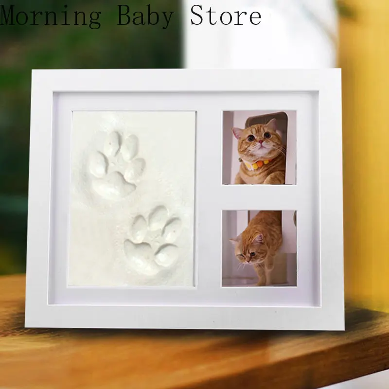 Newborn Baby Hand Foot Print DIY Photo Frame with Mold Clay Imprint Kit Non-toxic Baby Souvenirs Milestone Decor Gifts hand and footprint kit,hand and footprint clay