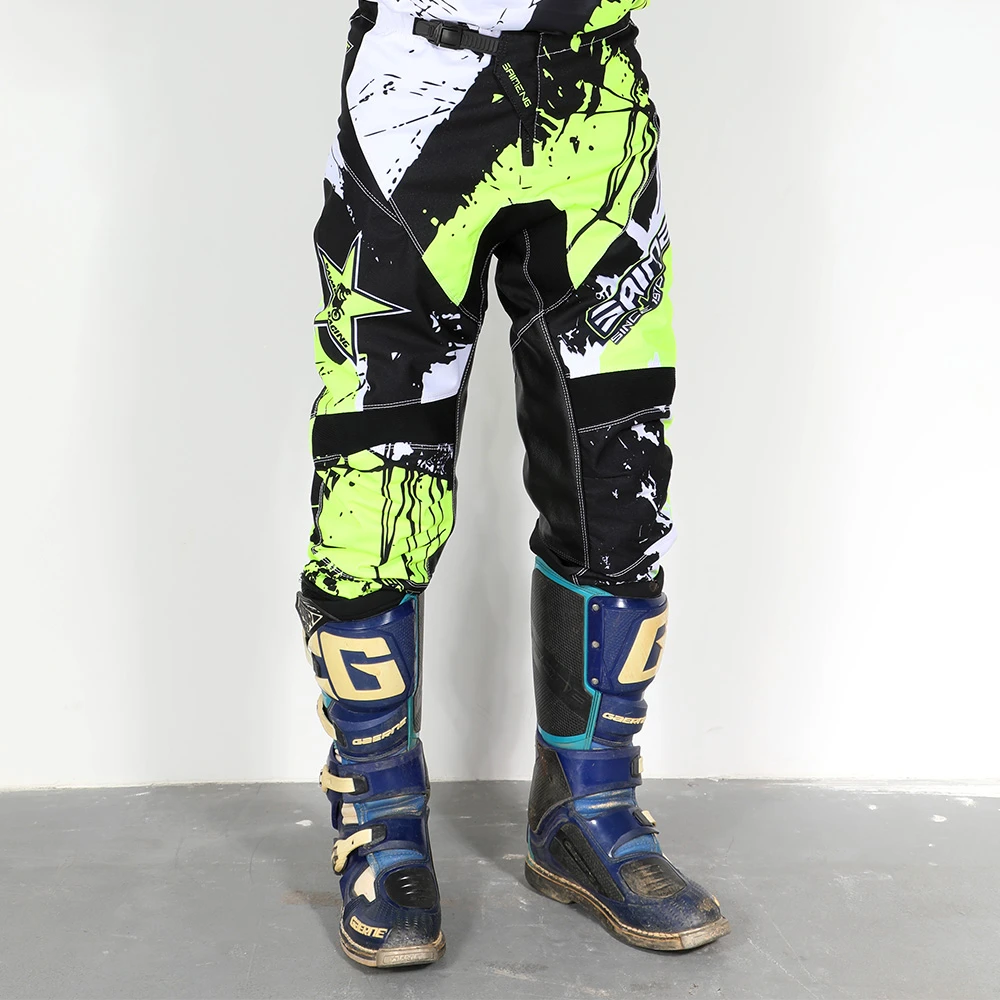 Pantalones de Motocross para hombre, traje de competición de carreras, ropa elástica resistente al desgaste para MTB, MX| | - AliExpress