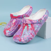 Women's Colorful Cartoon Garden Clog Shoes, Platform Soft Sole Two-way Wear Beach Mules, Pool & Garden Slides, Beach Sandals 2