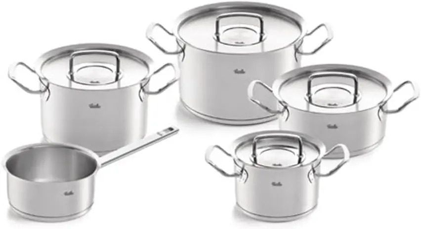 Collection Stainless Steel 8 Piece Set with Metal Lids 3