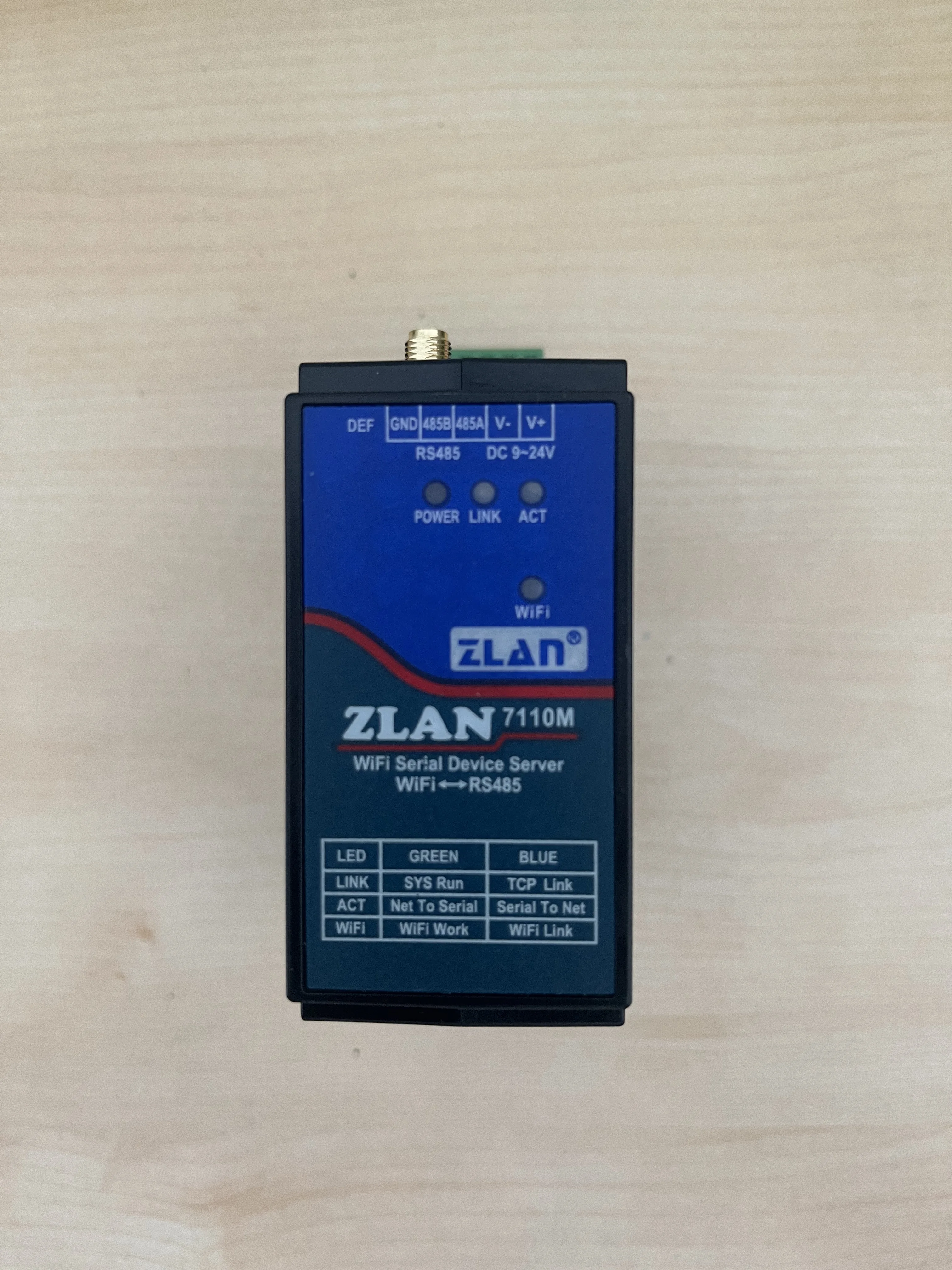 ZLAN7110M Din 레일 직렬 포트 RS485-WiFi 변환기 장치 IOT 서버 지원 Modbus MQTT