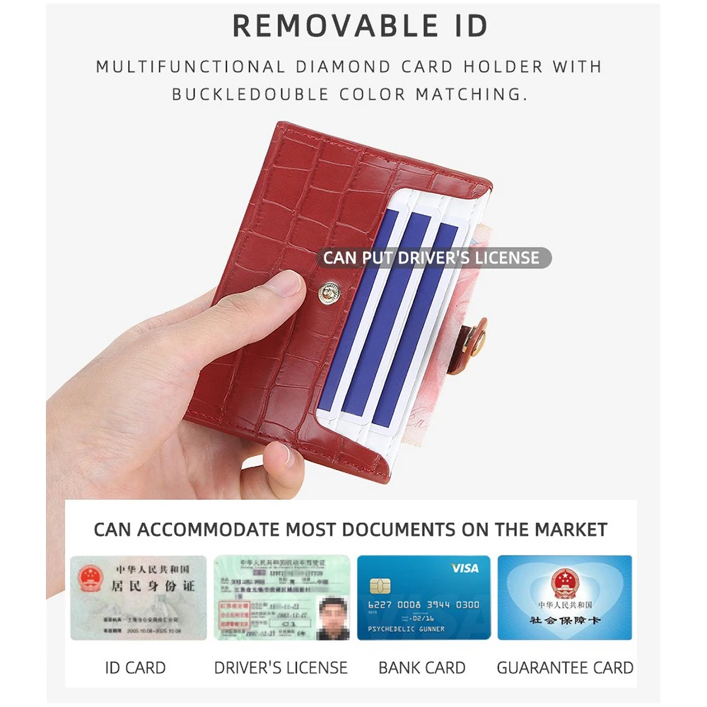 Cute Candy Color Card Wallet - Baellerry Pu Leather Mini Organizer with 3 Slots (Rainbow Collection, Keychain Hole)