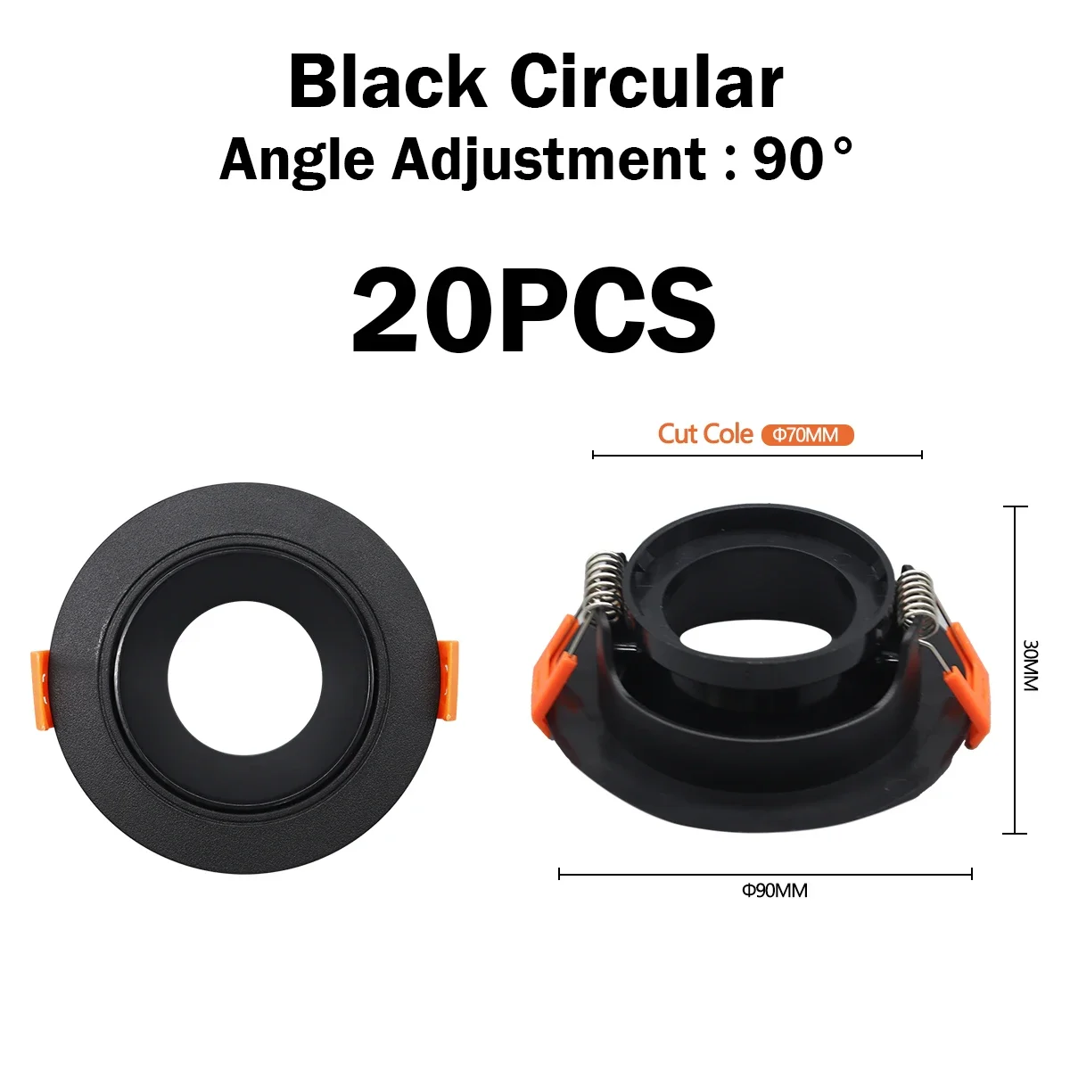 20pcs black circular