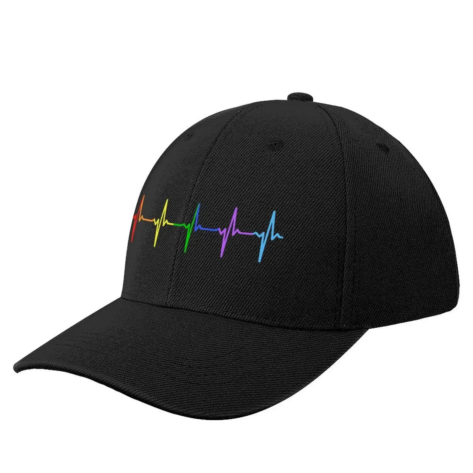 

Rainbow Pulse Hearbeat LGBT Baseball Cap Kids Hat Hood Hat Man Luxury Male Women's