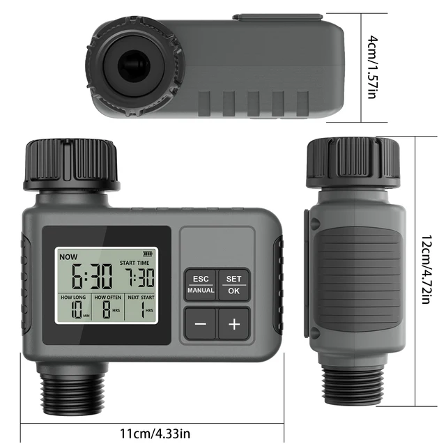 Water Timer Irrigation System Programmable Garden Watering Sprinkler 1 Outlet Intelligent Timing Valves Controller Rain Delay 4