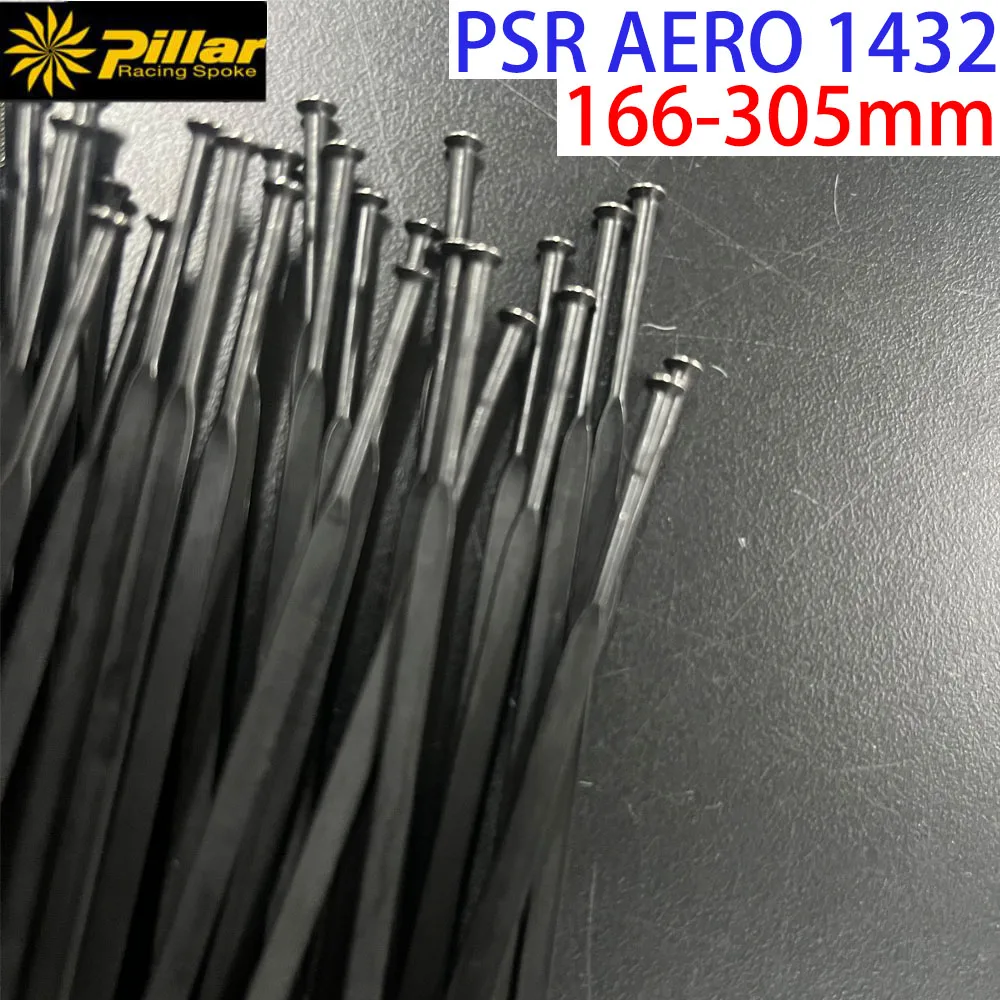 Pillar PSR 1432 AERO Spokes Straight Pull Stainless Steel Gauge 14G Big Flat Bladed J-Bend Racing Spoke Road XC MTB Bike Raios