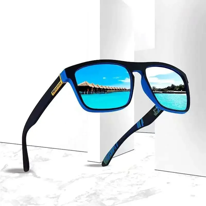 Fishing Sunglasses Polarized Fashion Square Vintage Sun Glasses for Men Women Outdoor UV Protection Anti Glare Wearable Eyewear