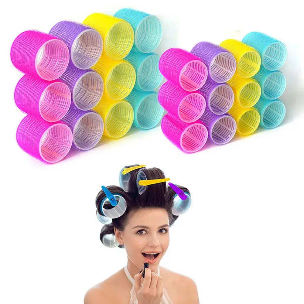 Practical No Heat Hair Bang Roller 10Pcs Random Color Compact Hair Roller Drag Prevent for Beauty