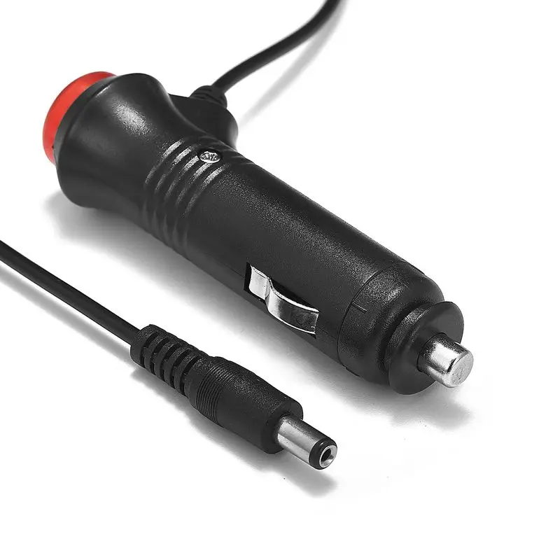 DC 5.5 x 2.1mm Car Charger Switch 12V Car Cigarette Lighter Power Adapter Plug Cable Battery Charger LED Strip Light