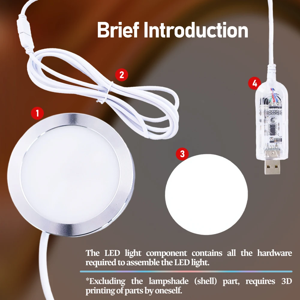 รูปสินค้า ชุดหลอดไฟ LED RGB DIY สำหรับเครื่องพิมพ์ 3 มิติ
