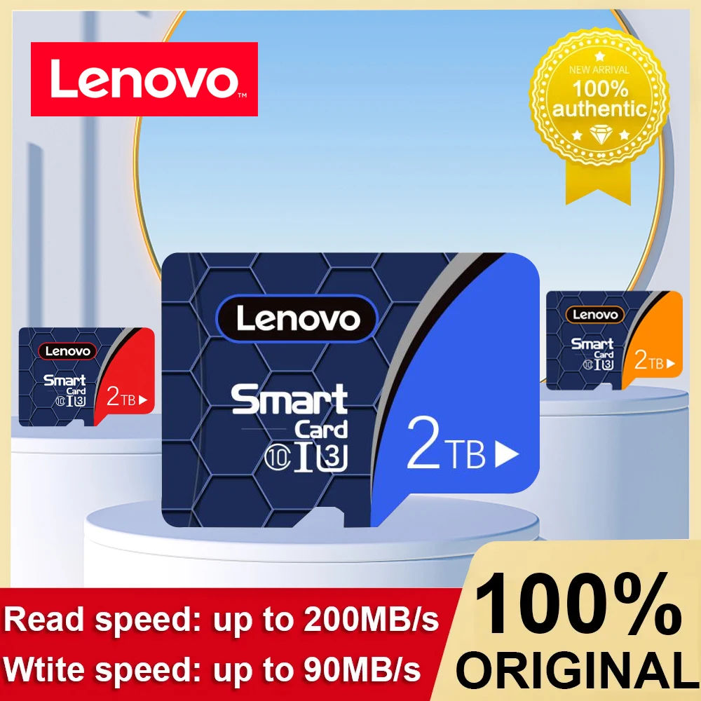 Lenovo 2Tb Micro Tf Sd Card Sd/Tf Flash Memory Card 1Tb 512Gb 256Gb 128Gb 64Gb Memoria Portatile Tf Card Per Smartphone Table Pc