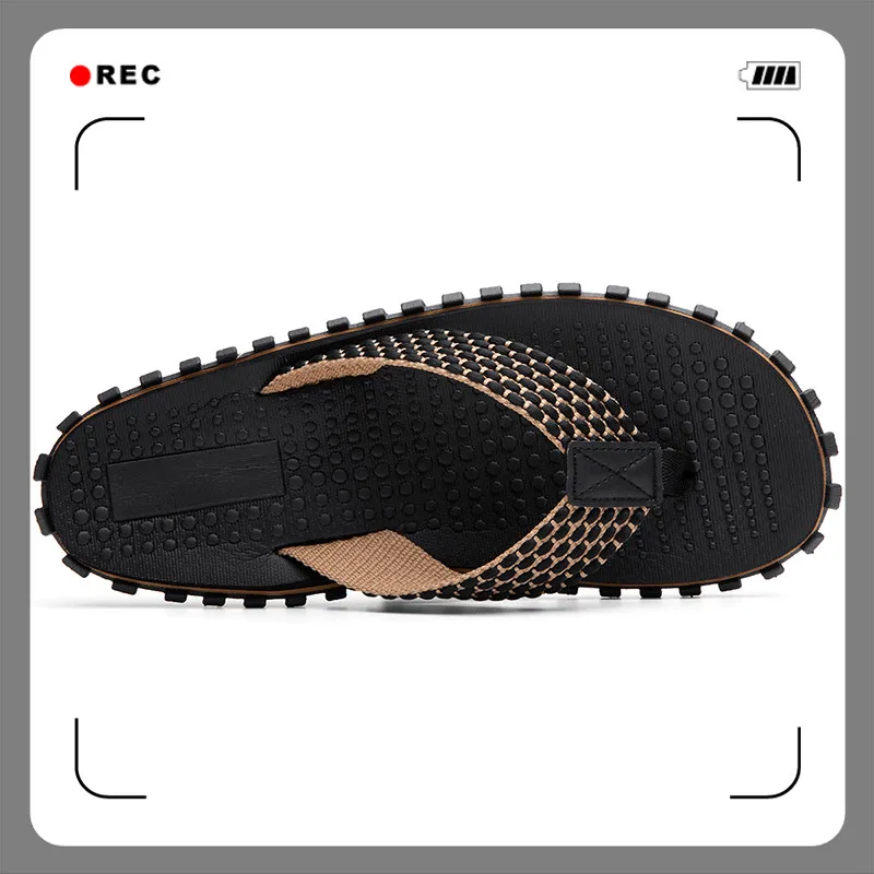 Men's summer breathable flip flops, home and street sandals, anti-slip, beach shoes