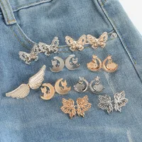 Adjustable Tightener Waist Buckle for Jeans, No Sewing Required Butterfly Button Adjuster for Pants and Skirts Waist 1